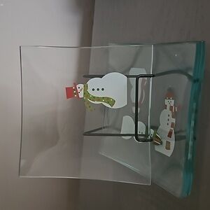 Set of 4 Pampered Chef Snowman Plates